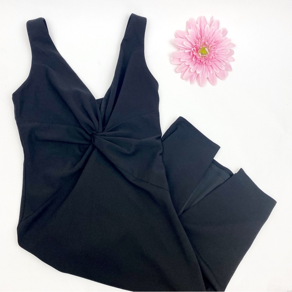 Katie May X Anthropologie BHLDN Eva Damaris Twist Front Midi Sheath Dress Black - Picture 5 of 14